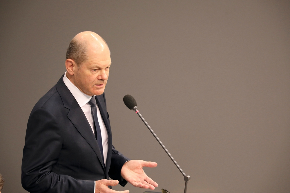German Chancellor Olaf Scholz Before the Bundestag, Berlin, April 6, 2022