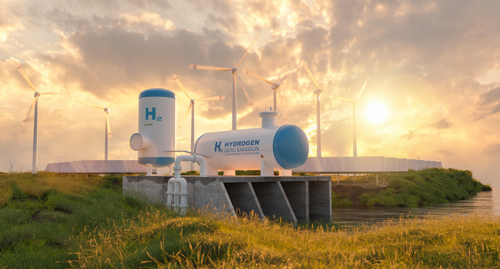 Production d'énergie renouvelable des réservoirs d'hydrogène - gazoduc d'hydrogène pour l'électricité propre