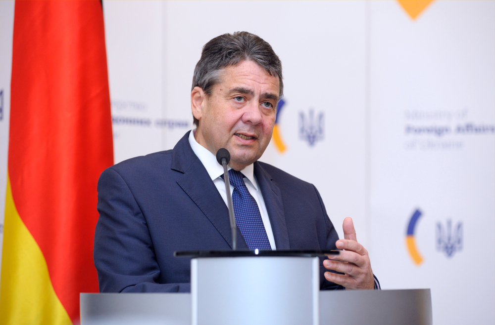 Sigmar Gabriel, ministre des Affaires étrangères de l'Allemagne, janvier 2018, Kiev