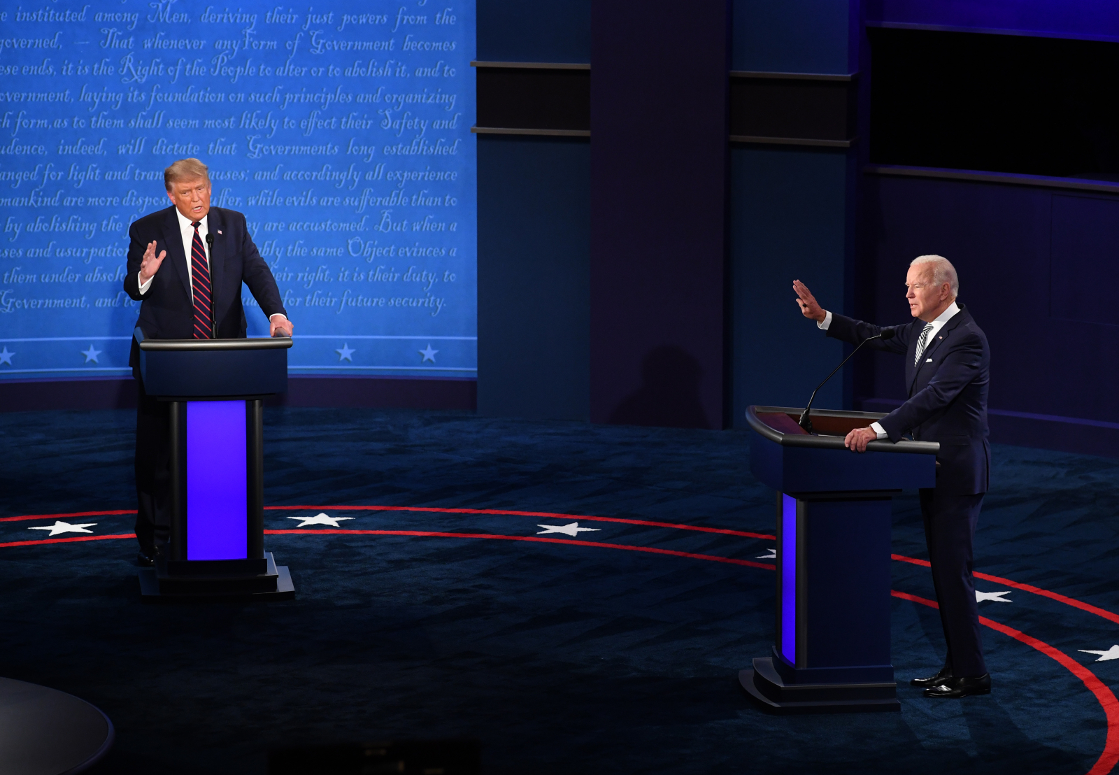 Donal Trump and Joe Biden Meet in First Presidential Debate, Cleveland, Ohio, USA - 29 Sep 2020